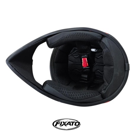 Casca Moto/Enduro FIXATO, Interior Confortabil, Ventilatie Multipla, Negru cu Rosu, L 59-60cm [3]