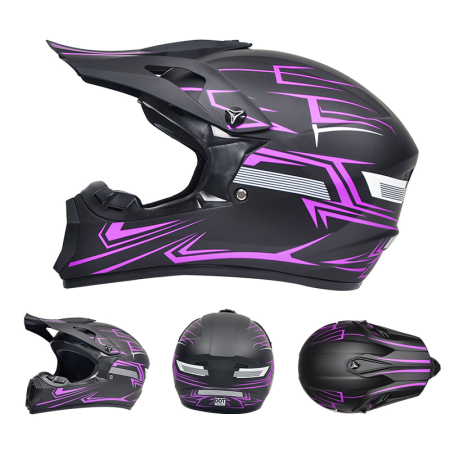 Casca Moto/Enduro, Interior Confortabil, Ventilatie Multipla, pentru Motociclete, Cross, Enduro, ATV, Dirt Bike, FIXATO,  Marime S, Mov [3]