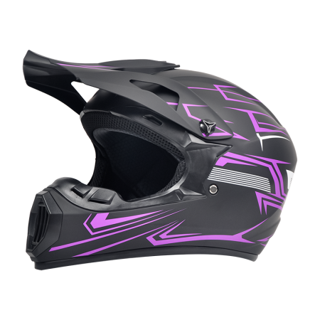 Casti - Casca Moto/Enduro, Interior Confortabil, Ventilatie Multipla, pentru Motociclete, Cross, Enduro, ATV, Dirt Bike, FIXATO,  Marime S, Mov