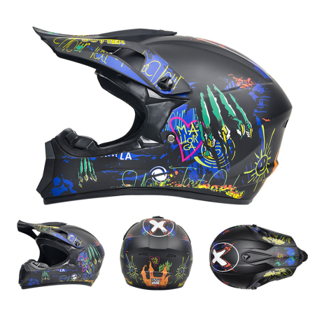 Casca Moto/Enduro, Interior Confortabil, Ventilatie Multipla, pentru Motociclete, Cross, Enduro, ATV, Dirt Bike, FIXATO,  Marime XL, Multicolor [3]