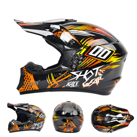 Casca Moto/Enduro, Interior Confortabil, Ventilatie Multipla, pentru Motociclete, Cross, Enduro, ATV, Dirt Bike, FIXATO,  Marime M, Multicolor [3]