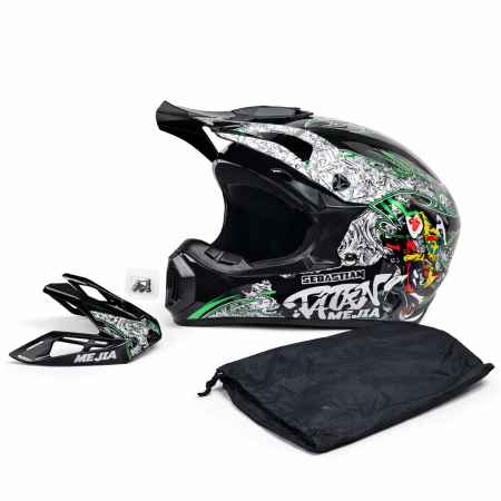 Casca Moto/Enduro, Interior Confortabil, Ventilatie Multipla, pentru Motociclete, Cross, Enduro, ATV, Dirt Bike, FIXATO,  Marime S, Multicolor [1]