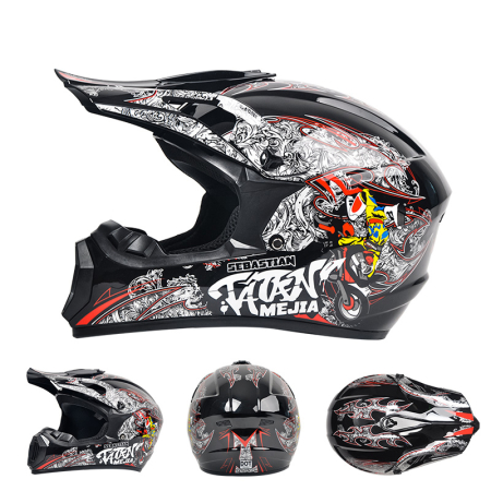 Casca Moto/Enduro, Interior Confortabil, Ventilatie Multipla, pentru Motociclete, Cross, Enduro, ATV, Dirt Bike, FIXATO,  Marime S, Multicolor [3]