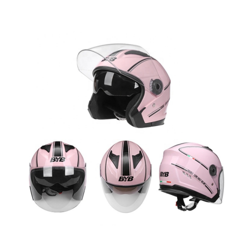 Casca Moto/Scuter FIXATO Italia, Viziera Dubla, Protectie UV, marime universala 56-62cm, Roz [1]