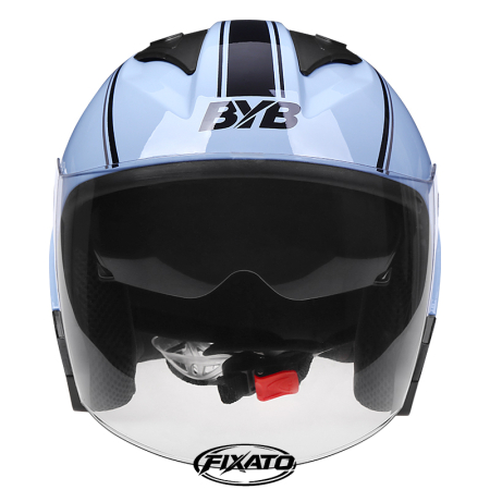 Casca Moto/Scuter FIXATO Italia, Viziera Dubla, Protectie UV, Marime universala 57-61cm, Albastru [8]