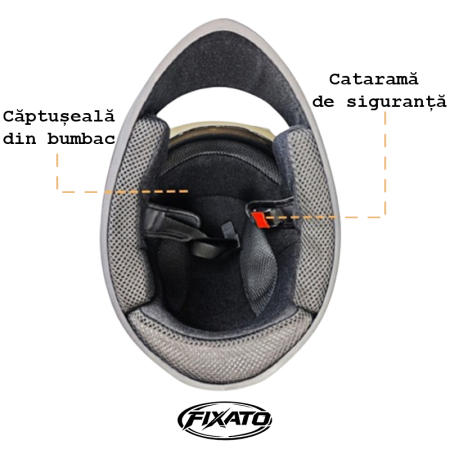 Casca Moto/Scuter FIXATO Phantom, Protectie UV, Viziera Dubla, Ventilatie buna si permeabilitate la aer, Marime universala 59-62 cm, Alb [4]