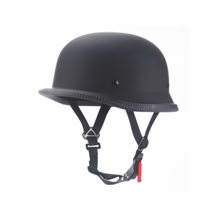 CASTI RETRO - Casca Moto/Scuter FIXATO Retro German, Interior Confortabil, Prindere rapida, Negru Mat