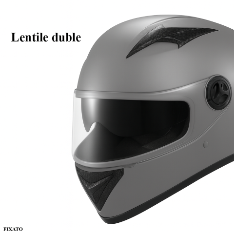 Casca Moto/Scuter FIXATO Ultra, Protectie UV, Viziera Dubla, Ventilatie buna si permeabilitate la aer, Esarfa de iarna detasabila, Alba, Marime universala 54-62 cm [2]