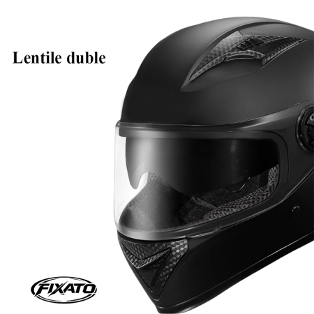 Casca Moto/Scuter FIXATO Ultra, Protectie UV, Viziera Dubla, Ventilatie buna si permeabilitate la aer, Esarfa de iarna detasabila, Marime universala 59-62 cm, Negru [5]