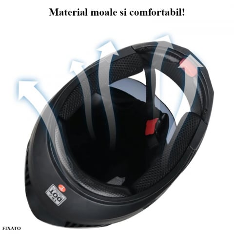 Casca Moto/Scuter FIXATO Ultra, Viziera Dubla, Protectie UV, Negru Mat, L 58-59cm [1]