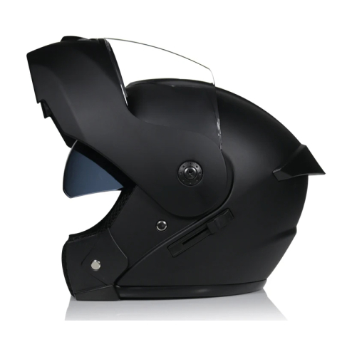 Casti - Casca Moto/Scuter FIXATO Ultra, Viziera Dubla, Protectie UV, Negru Mat, M 56-57cm