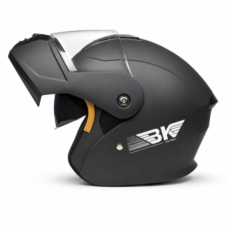 CASTI FLIP-UP - Casca Moto/Scuter Flip-Up FIXATO Nova, Viziera Dubla, Protectie UV, Negru Mat, M 57-58cm