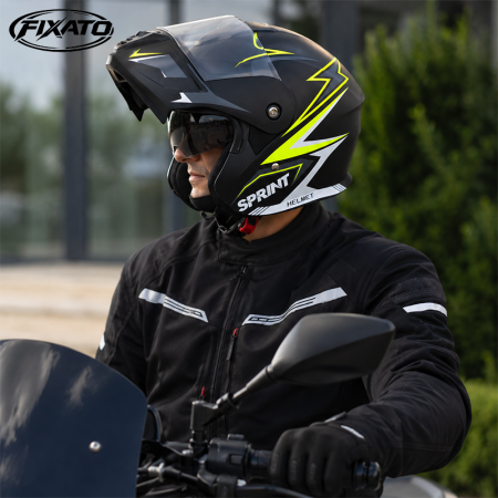 Casca Moto/Scuter Flip-Up FIXATO Nova, Viziera Dubla, Protectie UV, Verde, M 57-58cm [1]