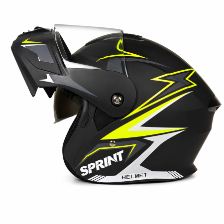 CASTI FLIP-UP - Casca Moto/Scuter Flip-Up FIXATO Nova, Viziera Dubla, Protectie UV, Verde, M 57-58cm