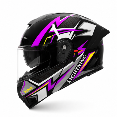CASTI FLIP-UP - Casca Moto/Scuter Flip-Up FIXATO Viper, Viziera Dubla, Protectie UV, Modulabila, Mov, Marime 57-59cm