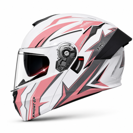 CASTI FLIP-UP - Casca Moto/Scuter Flip-Up FIXATO Viper, Viziera Dubla, Protectie UV, Modulabila, Roz, Marime 57-59cm