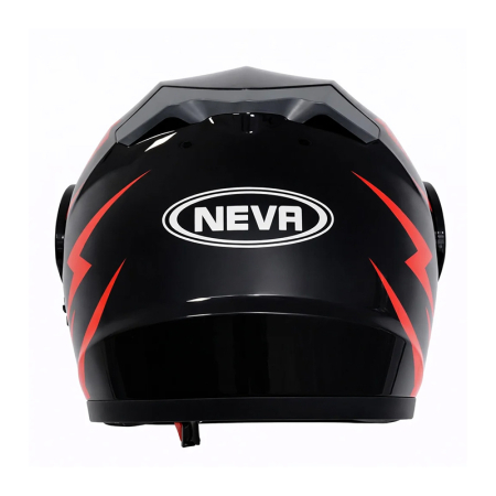 Casca Moto/Scuter Flip-Up FIXATO, Viziera Dubla, Protectie UV, Negru cu Rosu, L 59-60cm [5]