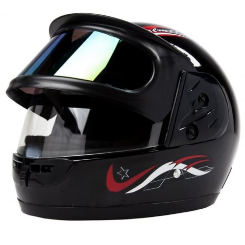 Echipamente protectie Motorsport - Casca moto/scuter Full face unisex, cu Viziera Dubla, FIXATO, marime universala 56-62cm, neagra