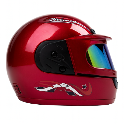 Casca moto/scuter Full face unisex, cu Viziera Dubla, FIXATO, marime universala 56-62cm, Rosu [1]