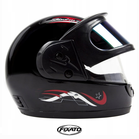 Casca Moto/Scuter Full Face FIXATO, Viziera Dubla, Marime Universala 59-62cm, Negru [2]