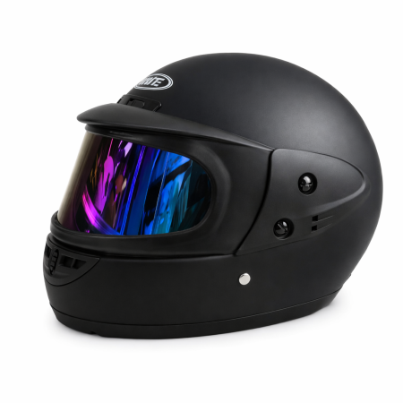 Casca moto/scuter Full face unisex, cu Viziera Dubla, FIXATO, marime universala 58-62cm, Negru Mat [2]