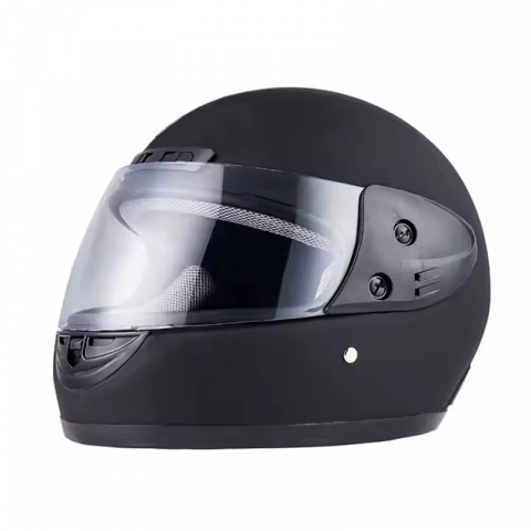 Casti - Casca moto/scuter Full face unisex, cu viziera, FIXATO, marime universala 58-62cm, neagra