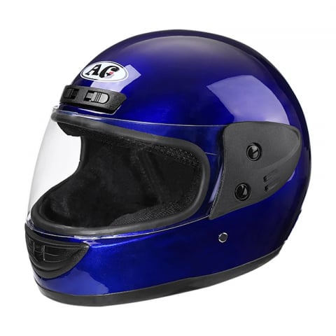 Casti - Casca moto/scuter Full face unisex, cu viziera, marime universala 56-62cm, FIXATO, albastra