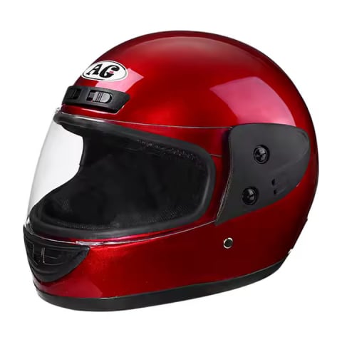 Casti - Casca moto/scuter Full face unisex, cu viziera, marime universala 56-62cm, FIXATO, rosie