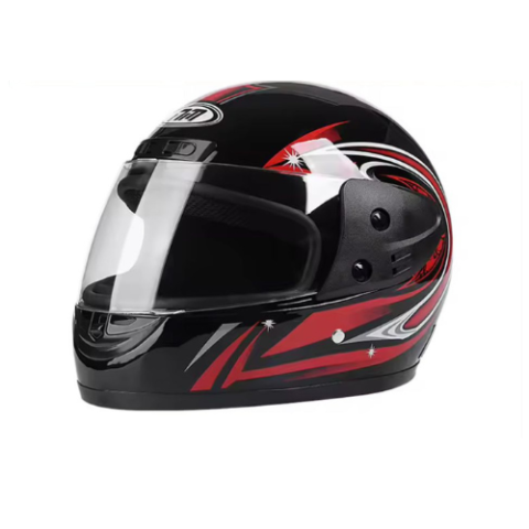 Casti - Casca moto/scuter Full face unisex, cu viziera, marime universala 56-62cm, neagra