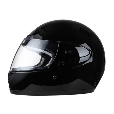 Casca moto/scuter Full face unisex, cu viziera, marime universala 58-62cm, FIXATO, Negru Lucios [4]