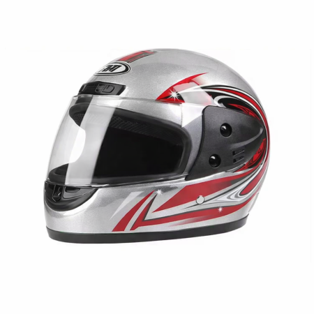 Casti integrale - Casca Moto/Scuter Full Face FIXATO, Viziera Detasabila, Marime Universala 59-62cm, Gri