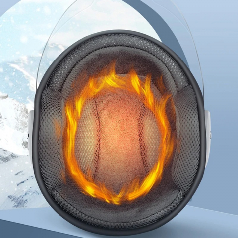 Casca moto/scuter unisex, cu vizor, marime universala 56-62cm, crem [3]