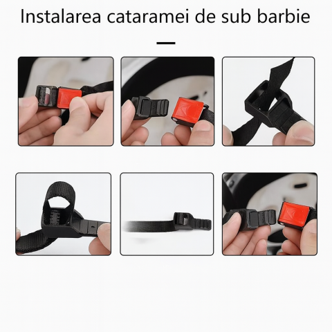 Casca protectie bicicleta/trotineta electrica FIXATO, Unisex, cu viziera detasabila, usoara si aerodinamica, marime universala 55-62 cm, Rosie [2]