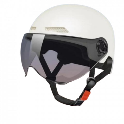 Casti de protectie - Casca protectie bicicleta/trotineta electrica FIXATO, Unisex, cu viziera detasabila, usoara si aerodinamica, marime universala 56-62 cm, Alb