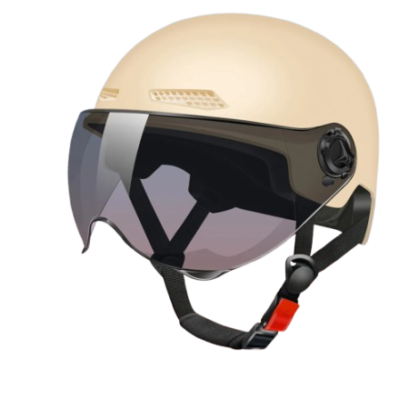 Casca protectie bicicleta/trotineta electrica FIXATO, Unisex, cu viziera detasabila, usoara si aerodinamica, marime universala 56-62 cm, Crem [0]