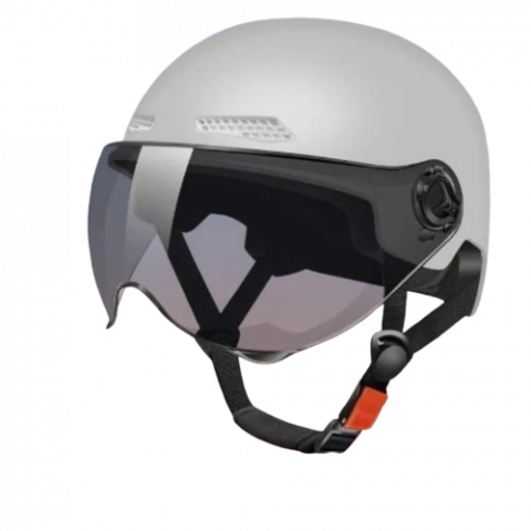 Biciclete / Trotinete Electrice - Casca protectie bicicleta/trotineta electrica FIXATO, Unisex, cu viziera detasabila, usoara si aerodinamica, marime universala 56-62 cm, Gri