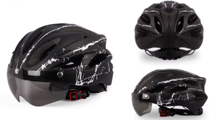 Casca protectie Bicicleta/Trotineta Electrica FIXATO, Viziera detasabila, Aerodinamica, Disipare buna a caldurii si Ventilatie eficienta, Dimensiune reglabila, Negru cu Alb [6]