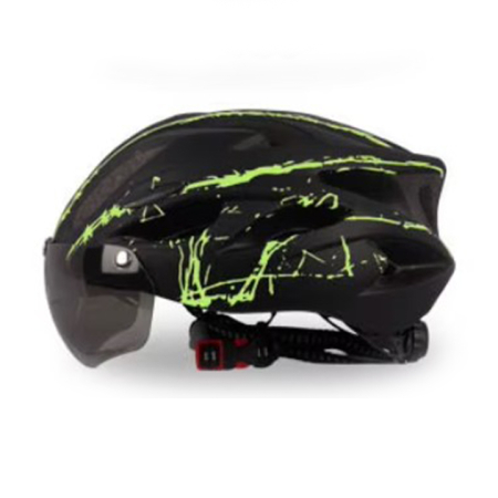 Casca protectie Bicicleta/Trotineta Electrica FIXATO, Viziera detasabila, Aerodinamica, Disipare buna a caldurii si Ventilatie eficienta, Dimensiune reglabila, Negru cu Verde [7]