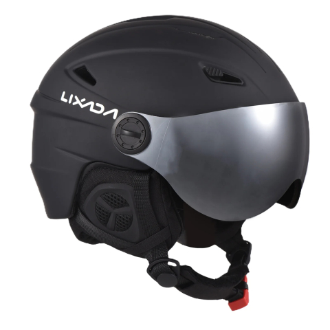 Casca Ski/Snowboard, Cu Viziera dubla anti-ceata si anti-UV, FIXATO, Dimensiune reglabila, Circumferinta 58-62, Negru [0]