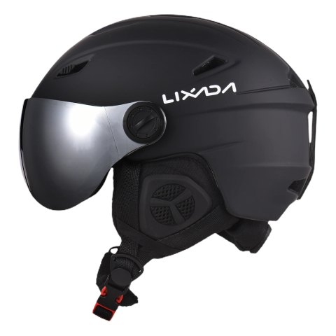Casca Ski/Snowboard, Cu Viziera dubla anti-ceata si anti-UV, FIXATO, Dimensiune reglabila, Circumferinta 58-62, Negru [2]