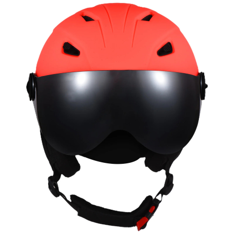 Casca Ski/Snowboard, Cu Viziera dubla anti-ceata si anti-UV, FIXATO, Dimensiune reglabila, Circumferinta 58-62, Portocaliu [2]