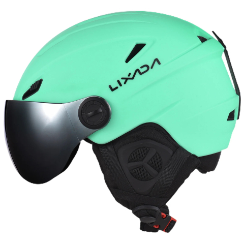 Casca Ski/Snowboard, Cu Viziera dubla anti-ceata si anti-UV, FIXATO, Dimensiune reglabila, Circumferinta 58-62, Verde [2]