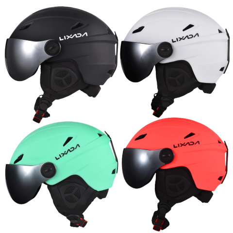 Casca Ski/Snowboard, Cu Viziera dubla anti-ceata si anti-UV, FIXATO, Dimensiune reglabila, Circumferinta 58-62, Verde [4]