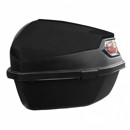 Cutie portbagaj moto / scuter, 39x39x29 cm, FIXATO, cu cheie și sistem antifurt, Negru [4]