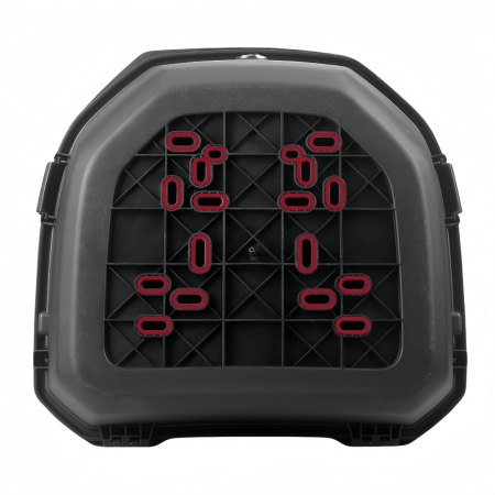 Cutie portbagaj moto / scuter, 39x39x29 cm, FIXATO, cu cheie și sistem antifurt, Negru [2]