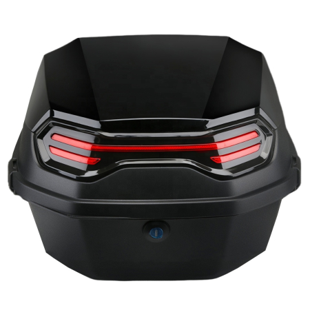 Cutie portbagaj moto / scuter, 39x39x29 cm, FIXATO, cu cheie și sistem antifurt, Negru [1]