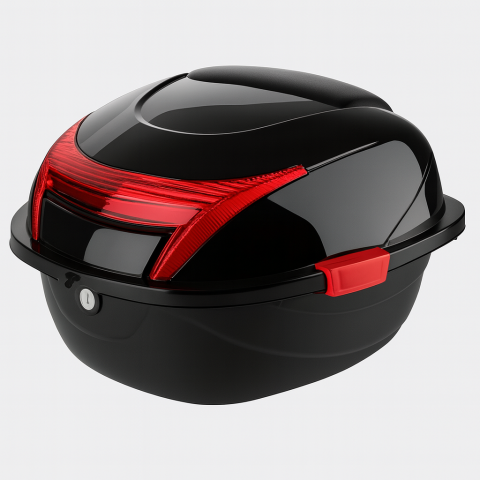 Cutii Portbagaj - Cutie portbagaj moto / scuter, 41x38x28 cm, FIXATO, cu cheie și sistem antifurt, Negru