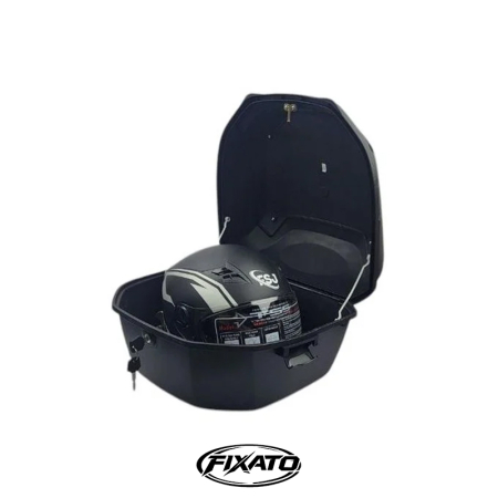 Cutie Portbagaj Moto / Scuter FIXATO, 43x37x30 cm, cu cheie și sistem antifurt, Negru cu Rosu [3]
