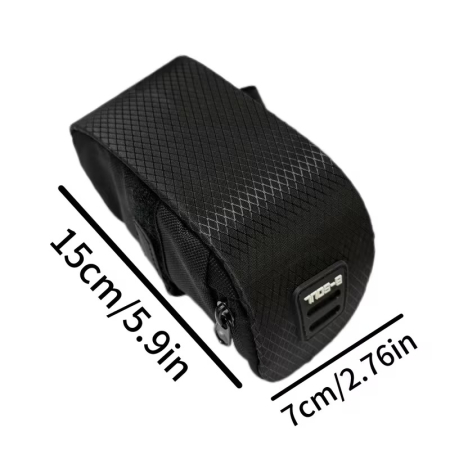 Geanta pentru scaun de Bicicleta, Montare Usoara, Curea Reglabila, Material Durabil ABS, Depozitare Compacta pentru Accesorii, FIXATO, Negru [3]