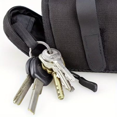 Geanta pentru scaun de Bicicleta, Montare Usoara, Curea Reglabila, Material Durabil ABS, Depozitare Compacta pentru Accesorii, FIXATO, Negru [4]